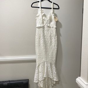 White Lace fitted dress (Australian brand)